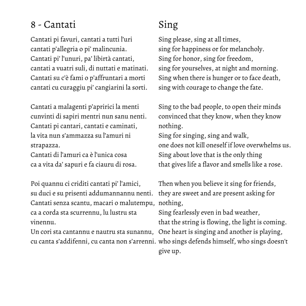 Testo canzone 08 Cantati